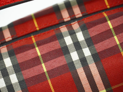 Burberry Nova Check Handbag Nova Check Canvas, RED, CANVAS, Clutche & pouche