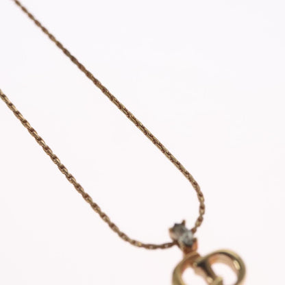 Christian Dior CD Pendant Necklace Metal, GOLD, METAL, Necklace