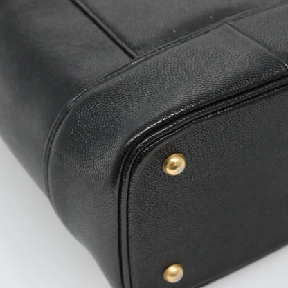 Versace Vanity Hand Bag Leather, BLACK, LEATHER, Handbag