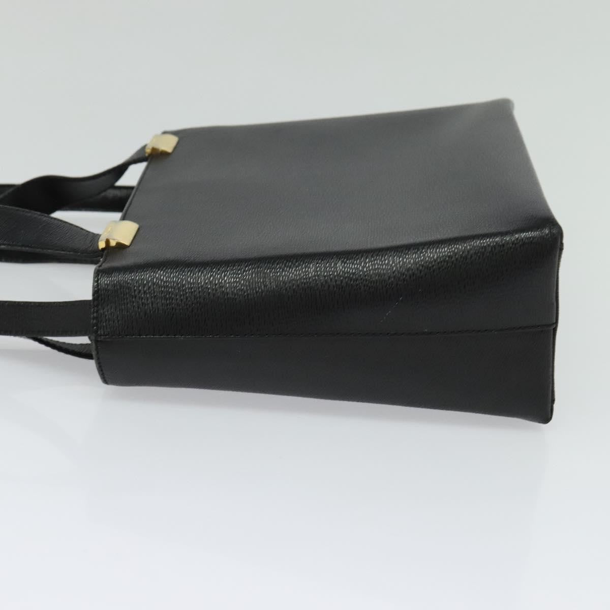 Salvatore Ferragamo Vintage Handbag Leather, BLACK, LEATHER, Handbag