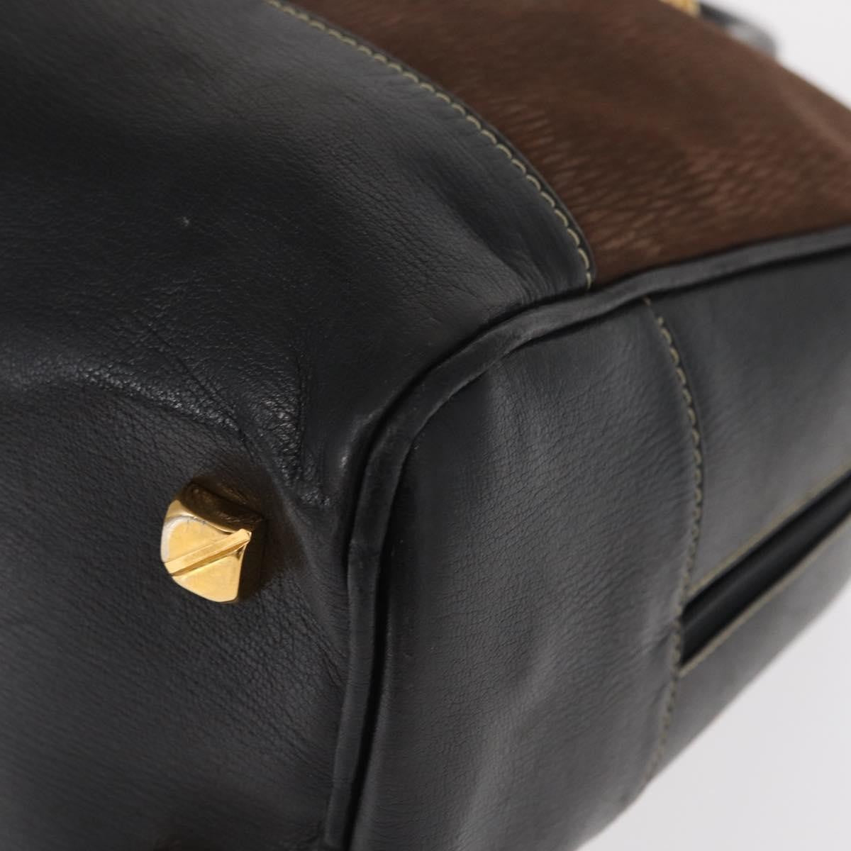 Loewe Velazquez Tote bag suede and leather, BROWN, SUEDE, Handbag