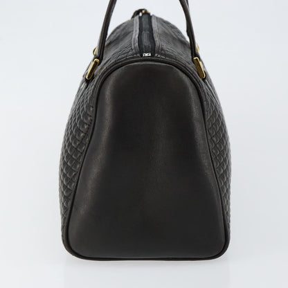 Bally Vintage Handbag Quilted Leather, BLACK, LEATHER, Handbag
