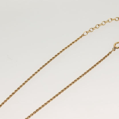 Christian Dior Vintage Logo Round Pendant Necklace Metal, GOLD, METAL, Necklace