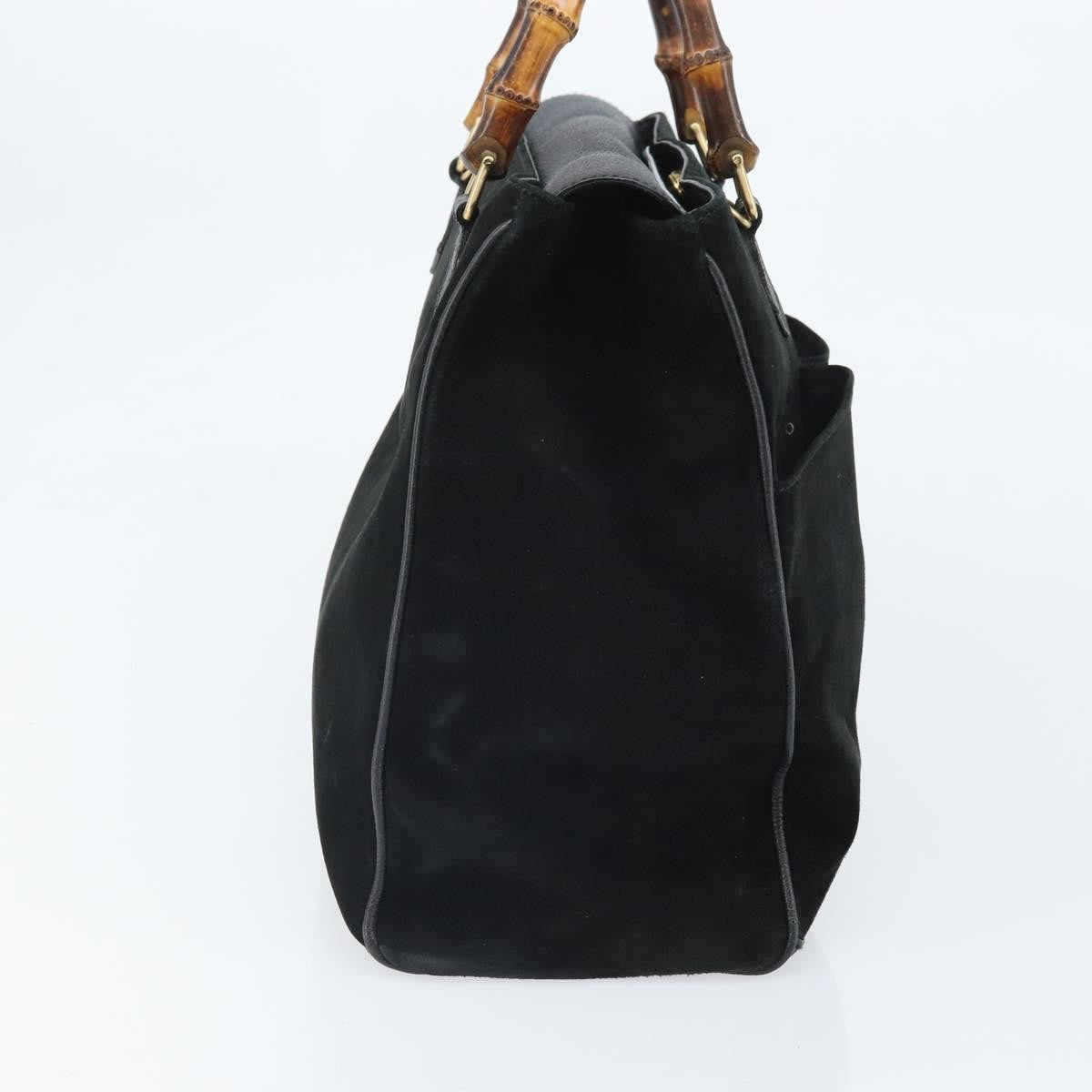 Gucci Bamboo tote bag Suede, Black, Suede, Tote Bag