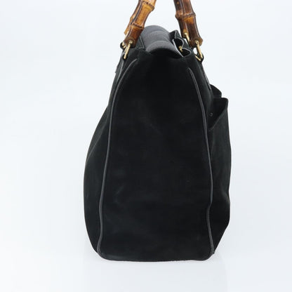 Gucci Bamboo tote bag Suede, Black, Suede, Tote Bag