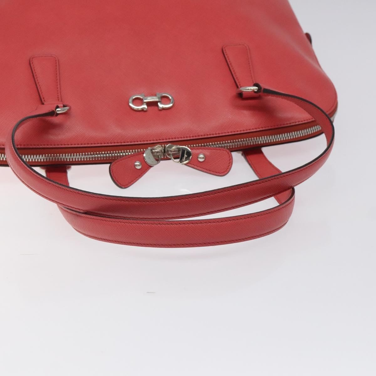 Salvatore Ferragamo Gancini handbag Leather, PINK, LEATHER, Handbag