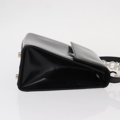 Salvatore Ferragamo Gancini handbag Leather, BLACK, LEATHER, Handbag