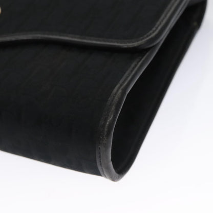 Christian Dior Vintage Trotter Crossbody Bag Diorissimo Coated Canvas, BLACK, CANVAS, Shoulder bag