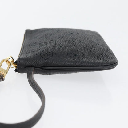 Louis Vuitton Selene Pochette Mahina Leather, Black, Leather, Clutch