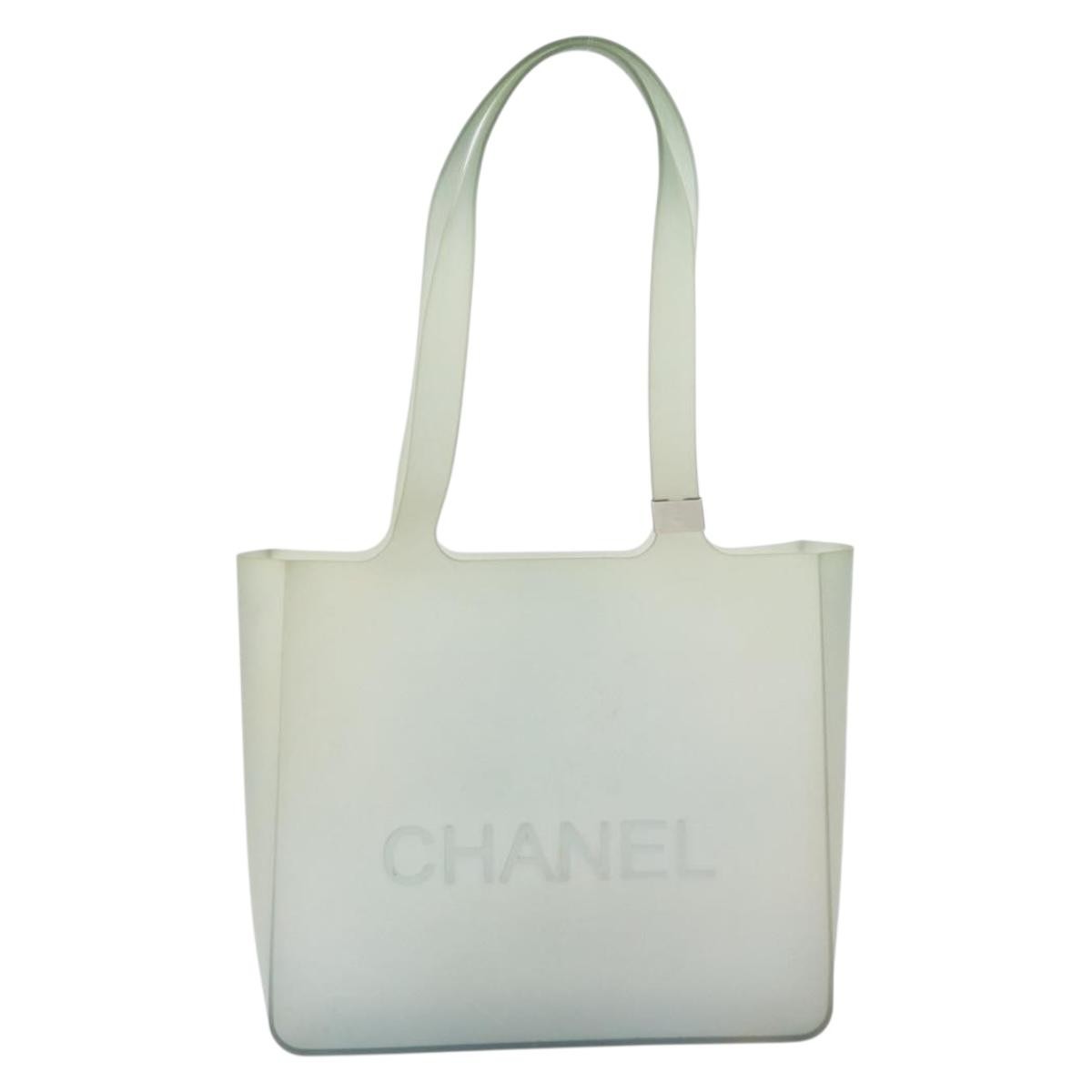 Chanel Jelly Tote Rubber, BLUE, RUBBER, Tote bag
