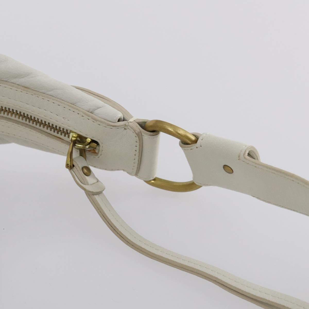 Bally Vintage Shoulder Bag Leather, White, Leather, Shoulder Bag
