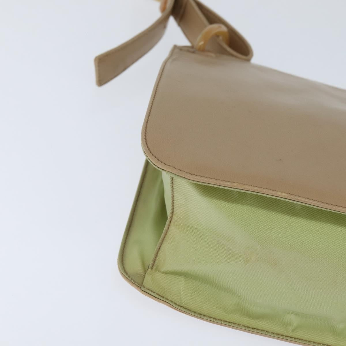 Prada Vintage Shoulder Bag Leather, BEIGE, LEATHER, Shoulder bag