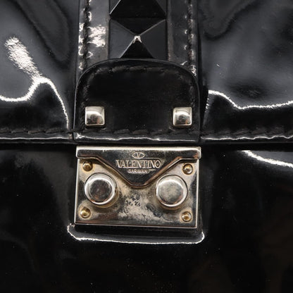 Valentino Garavani Glam Lock Shoulder Bag Patent, BLACK, PATENT_LEATHER, Shoulder bag