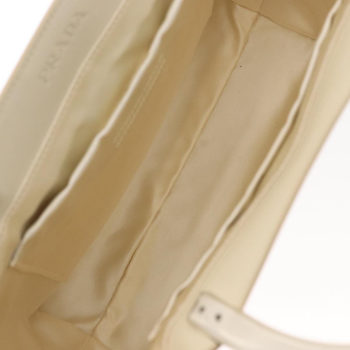 Prada Vintage Tote Leather, WHITE, LEATHER, Handbag