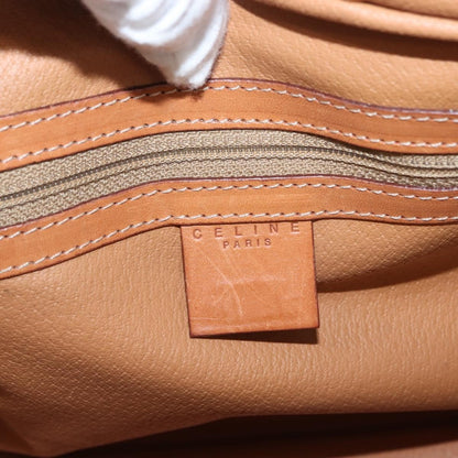 Celine Vintage Macadam Handbag Canvas and Leather, BROWN, CANVAS, Handbag