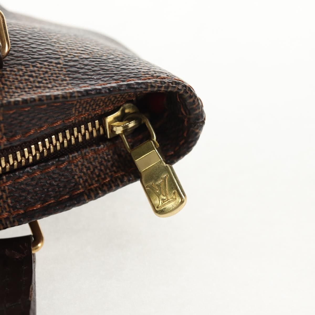 Louis Vuitton Manosque Pochette Damier, BROWN, CANVAS, Clutche & pouche