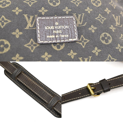 Louis Vuitton Saumur Handbag Mini Lin, BROWN, CANVAS, Shoulder bag