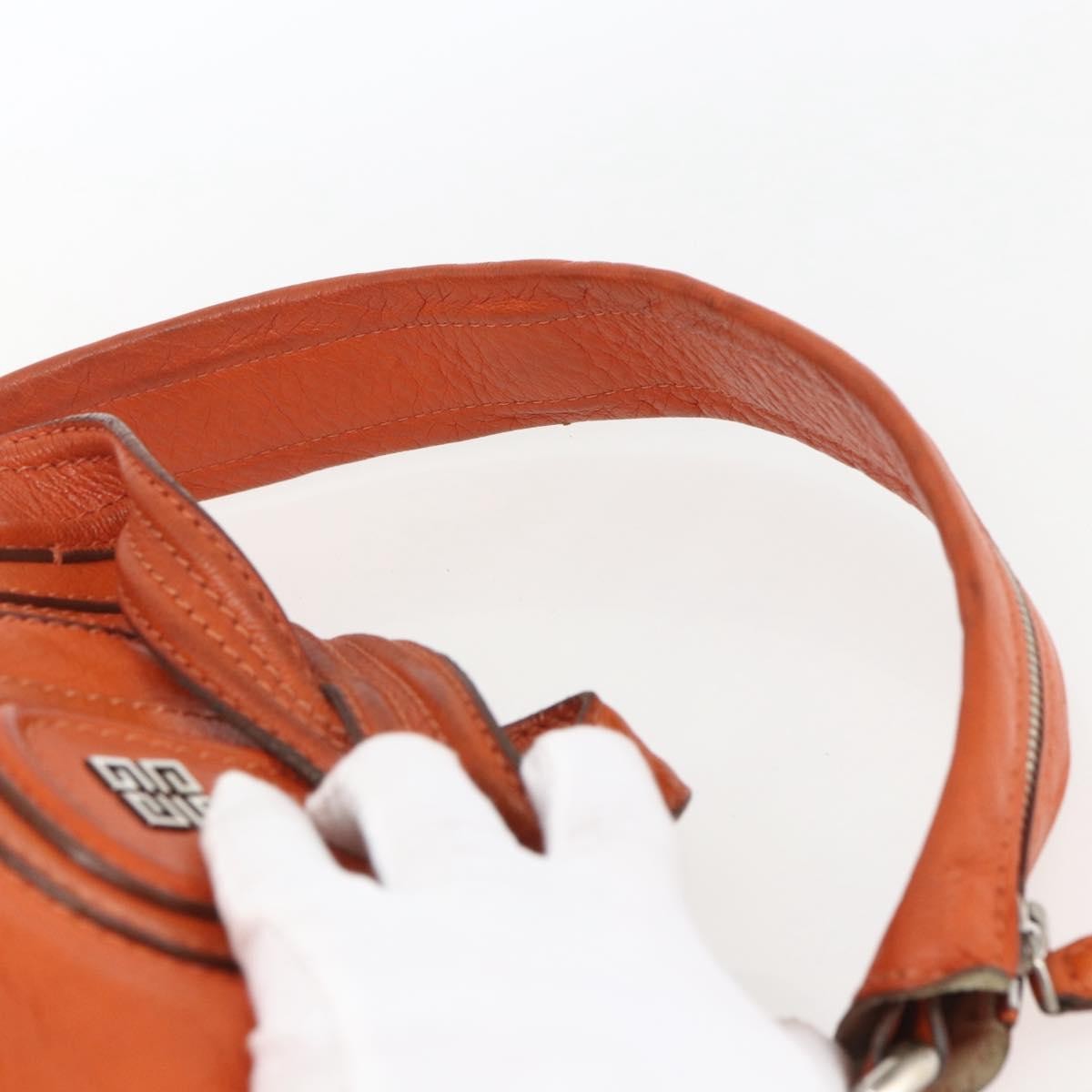 Givenchy Nightingale Satchel Leather, ORANGE, LEATHER, Handbag
