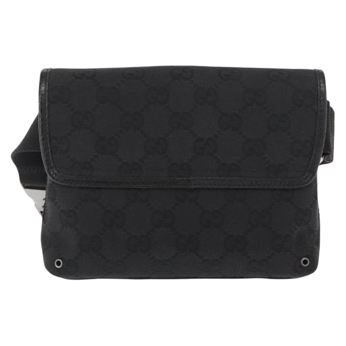 Gucci Vintage Jackie Waist Bag GG Canvas, BLACK, CANVAS, Shoulder bag