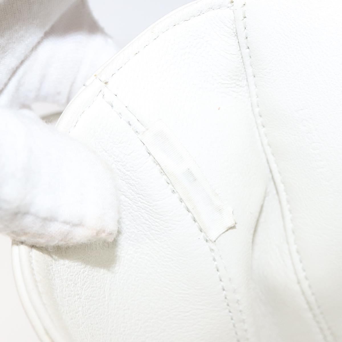 Celine Triangle Bag Leather, WHITE, LEATHER, Shoulder bag