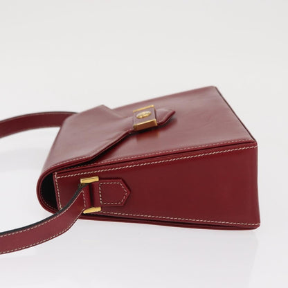 Christian Dior Vintage CD Logo Shoulder Bag Leather, RED, LEATHER, Shoulder bag