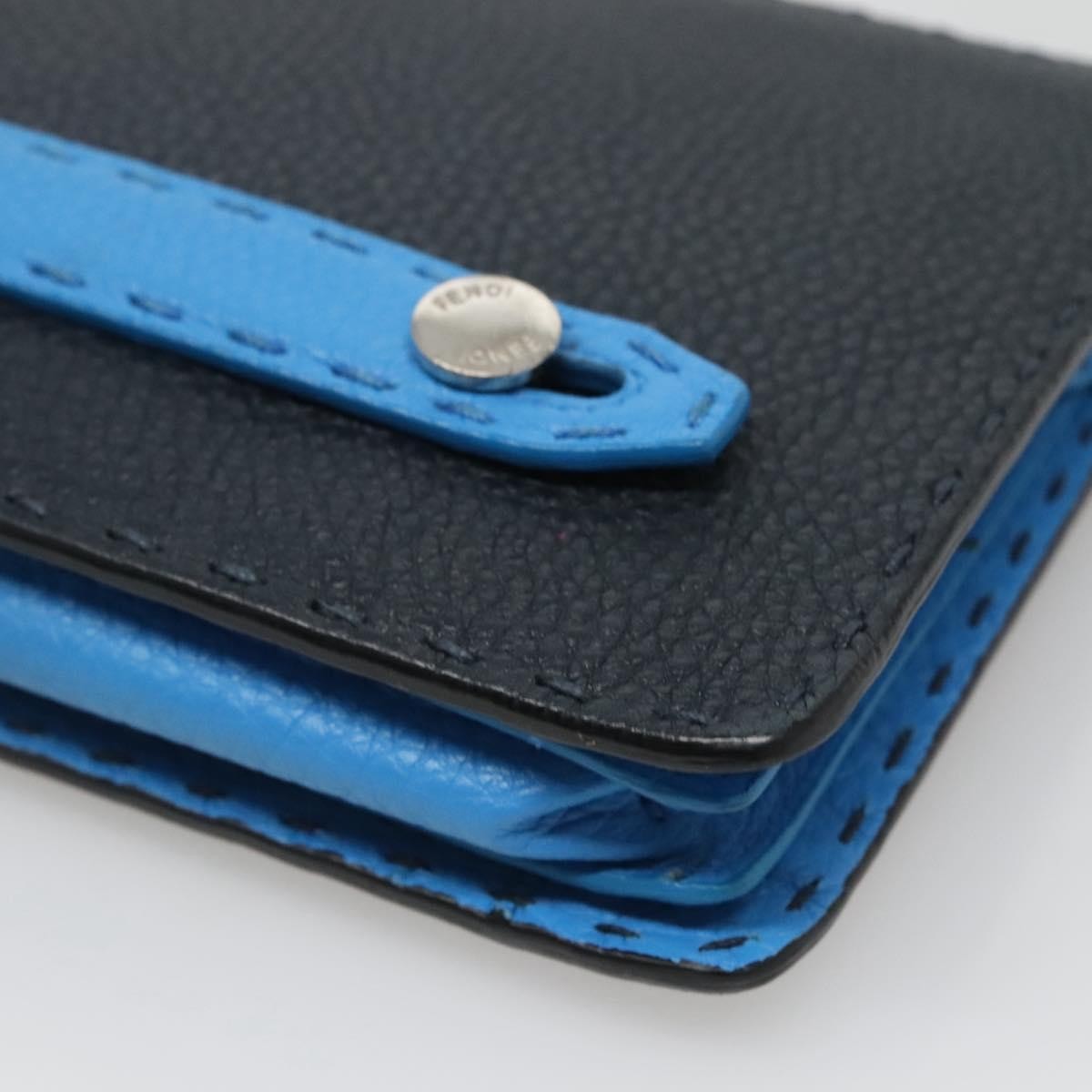 Fendi Selleria Zip Pouch Leather, Black, Leather, Clutch