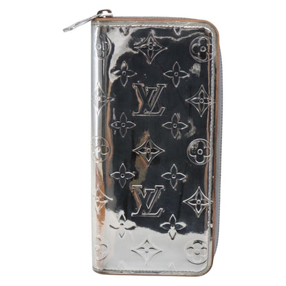 Louis Vuitton Zippy wallet vertical Monogram mirror, SILVER, CANVAS, Wallets