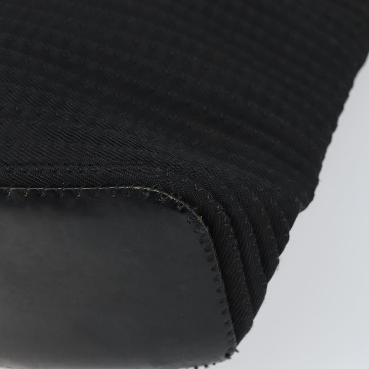 Gucci Vintage Bamboo Handle Bag Nylon, Black, Nylon, Tote Bag