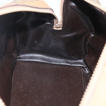 Celine Vintage Macadam Boston bag Canvas and Leather, BEIGE, CANVAS, Travel bag