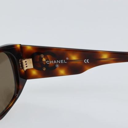 Chanel CHANEL Logo Sunglasses Eye Wear Plastic, Brown, Plastic, Sunglasses