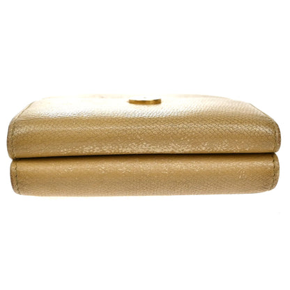 Chanel CC Trifold Flap Wallet Leather, BEIGE, LEATHER, Wallets