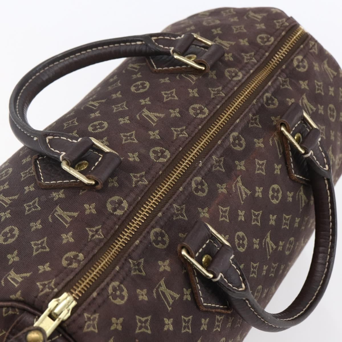 Louis Vuitton Speedy Handbag Mini Lin, BROWN, CANVAS, Handbag