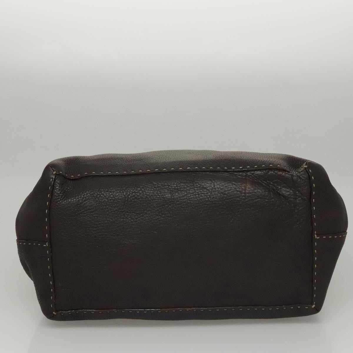 Fendi Selleria Frame Doctor Bag Leather, BROWN, LEATHER, Handbag