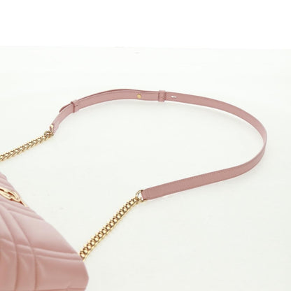 Burberry Lola Zip Shoulder Bag Quilted Leather, PINK, LEATHER, Shoulder bag