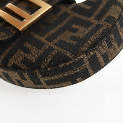 Fendi Cookie Hobo Zucca Canvas, BROWN, CANVAS, Handbag