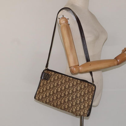 Christian Dior Vintage Trotter Shoulder Bag Canvas, BROWN, CANVAS, Shoulder bag