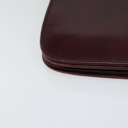 Bally Vintage Shoulder Bag Leather, Burgundy, Leather, Shoulder Bag