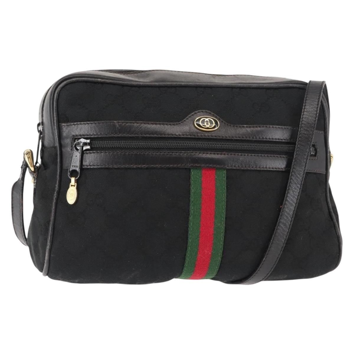 Gucci Ophidia Shoulder Bag GG Coated Canvas, BLACK, CANVAS, Shoulder bag