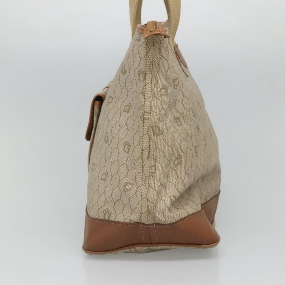 Christian Dior Front Pocket Convertible Tote Canvas, BEIGE, CANVAS, Tote bag