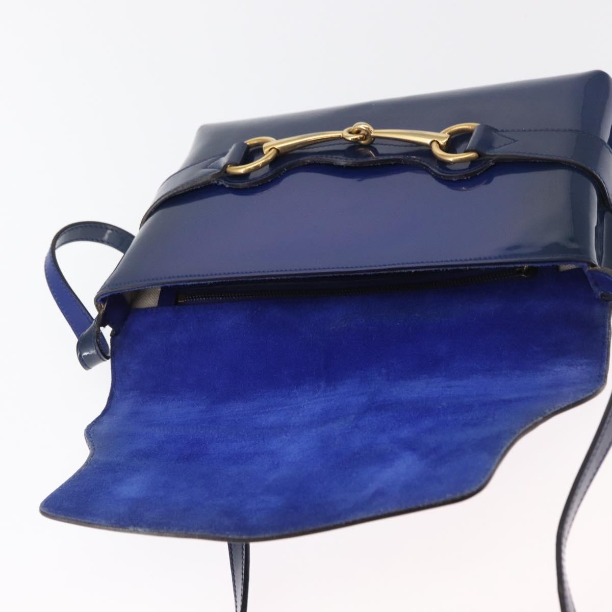 Gucci Bright Bit Shoulder Bag Patent, BLUE, PATENT_LEATHER, Shoulder bag
