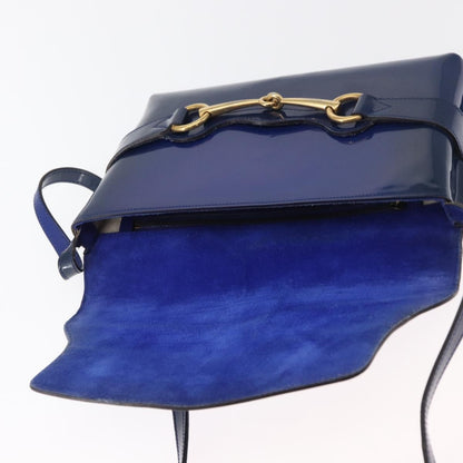 Gucci Bright Bit Shoulder Bag Patent, BLUE, PATENT_LEATHER, Shoulder bag