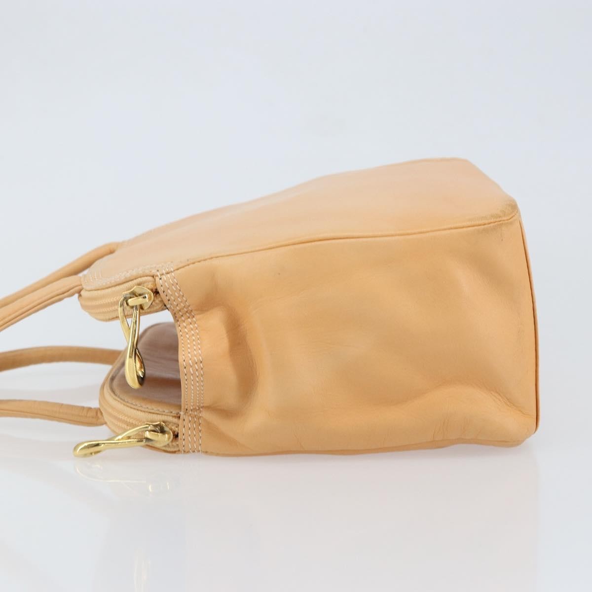 Loewe Anagram handbag Leather, BEIGE, LEATHER, Handbag