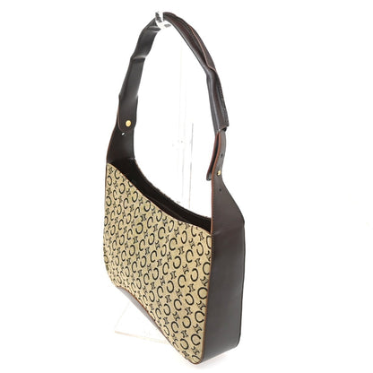 Celine Vintage Macadam Shoulder Bag Canvas, BROWN, CANVAS, Shoulder bag