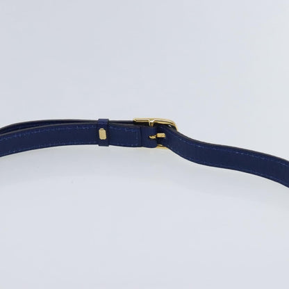 Celine Vintage Circle Logo Crossbody Bag Leather, BLUE, LEATHER, Crossbody bag