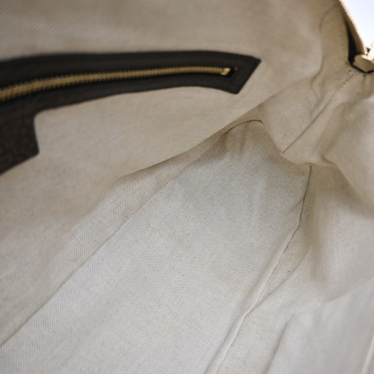 Gucci Vintage Wristlet Clutch Leather, BROWN, CANVAS, Clutche & pouche