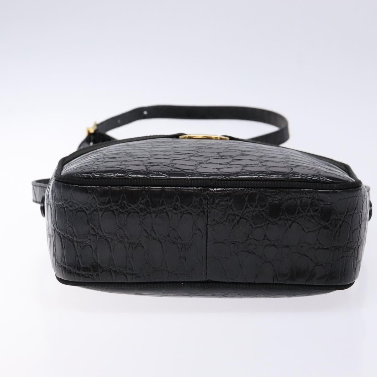 Salvatore Ferragamo Vala Shoulder Bag Leather, BLACK, LEATHER, Shoulder bag