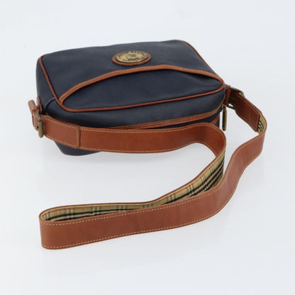Burberry Vintage Shoulder Bag Leather, NAVY, LEATHER, Shoulder bag