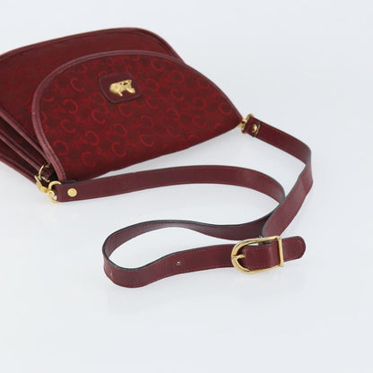 Celine C Sulky Shoulder bag Canvas, RED, CANVAS, Shoulder bag