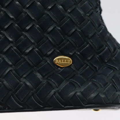 Bally Vintage Shoulder Bag Leather, NAVY, LEATHER, Shoulder bag