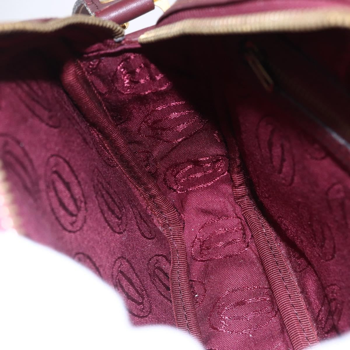 cartier Must de Cartier Shoulder Bag Leather, BURGUNDY, LEATHER, Shoulder bag